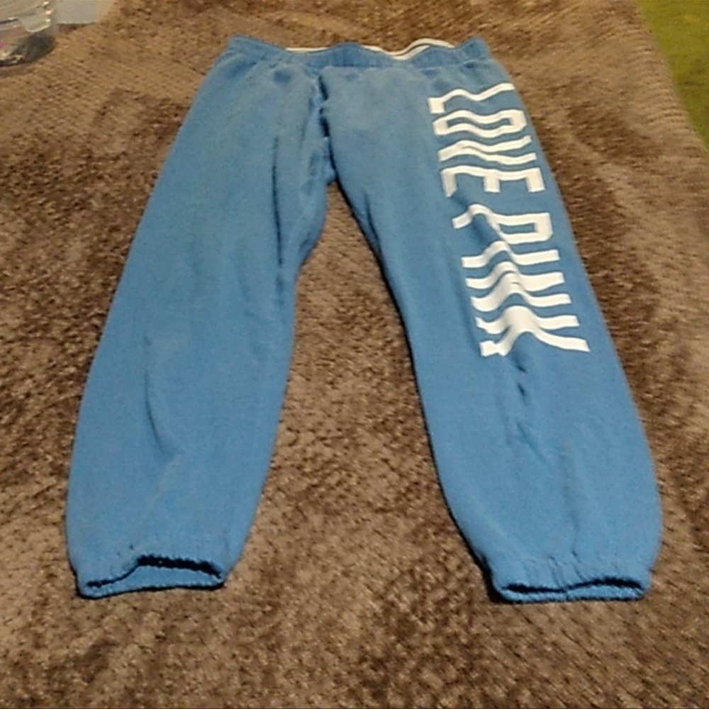 PINK blue sweatpants